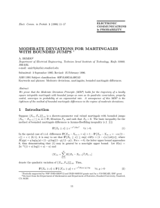 MODERATE DEVIATIONS FOR MARTINGALES WITH BOUNDED JUMPS