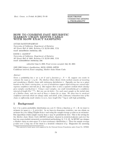 HOW TO COMBINE FAST HEURISTIC MARKOV CHAIN MONTE CARLO