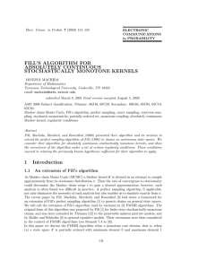 FILL’S ALGORITHM FOR ABSOLUTELY CONTINUOUS STOCHASTICALLY MONOTONE KERNELS