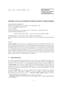 TREES AND MATCHINGS FROM POINT PROCESSES