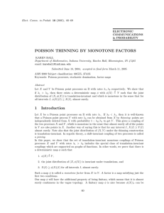 POISSON THINNING BY MONOTONE FACTORS