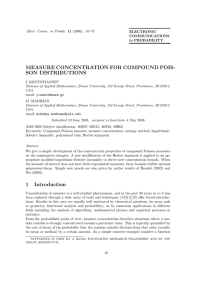 MEASURE CONCENTRATION FOR COMPOUND POIS- SON DISTRIBUTIONS