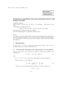 INTEGRAL CRITERIA FOR TRANSPORTATION-COST INEQUALITIES