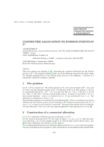 CONNECTED ALLOCATION TO POISSON POINTS IN R