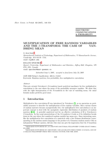 MULTIPLICATION OF FREE RANDOM VARIABLES AND THE S-TRANSFORM: THE CASE OF VAN-