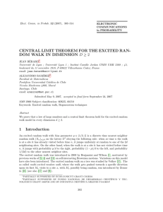 CENTRAL LIMIT THEOREM FOR THE EXCITED RAN- ≥ 2