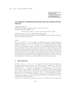 GAUSSIAN APPROXIMATIONS OF MULTIPLE INTE- GRALS