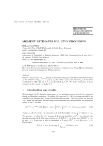 MOMENT ESTIMATES FOR L´ EVY PROCESSES