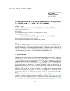 DISTRIBUTION OF A RANDOM FUNCTIONAL OF A FERGUSON-