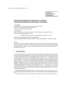 REFLECTED BROWNIAN MOTION IN A WEDGE: SUM-OF-EXPONENTIAL STATIONARY DENSITIES