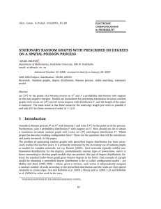 STATIONARY RANDOM GRAPHS WITH PRESCRIBED IID DEGREES