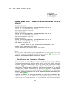 HARNACK INEQUALITY FOR FUNCTIONAL SDE WITH BOUNDED MEMORY