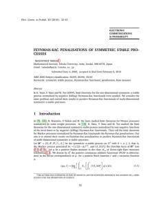 FEYNMAN-KAC PENALISATIONS OF SYMMETRIC STABLE PRO- CESSES