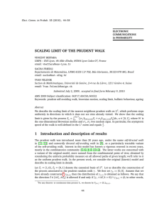 SCALING LIMIT OF THE PRUDENT WALK