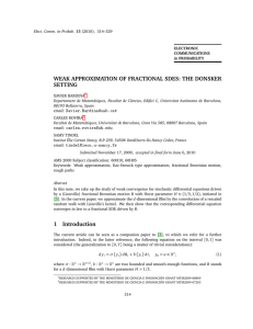 WEAK APPROXIMATION OF FRACTIONAL SDES: THE DONSKER SETTING