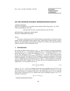 ON THE DOVBYSH-SUDAKOV REPRESENTATION RESULT