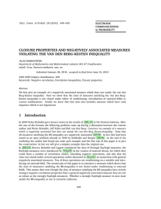 CLOSURE PROPERTIES AND NEGATIVELY ASSOCIATED MEASURES