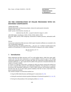 ON THE CONSTRUCTION OF FELLER PROCESSES WITH UN- BOUNDED COEFFICIENTS