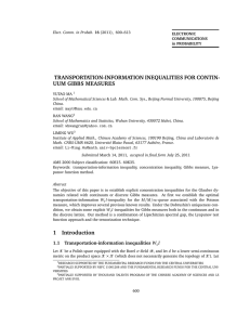 TRANSPORTATION-INFORMATION INEQUALITIES FOR CONTIN- UUM GIBBS MEASURES