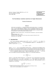On Euclidean random matrices in high dimension Charles Bordenave n × n