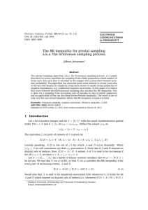 The BK inequality for pivotal sampling a.k.a. the Srinivasan sampling process