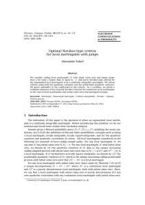 Optimal Novikov-type criteria for local martingales with jumps Alexander Sokol M