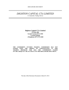 DIGHTON CAPITAL CTA LIMITED Dighton Capital CTA Limited P.O Box 884