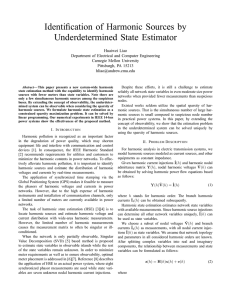 Identification of Harmonic Sources by Underdetermined State Estimator