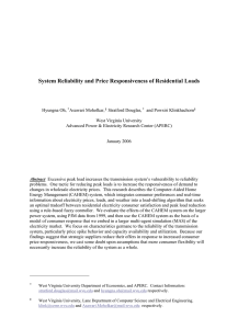 System Reliability and Price Responsiveness of Residential Loads