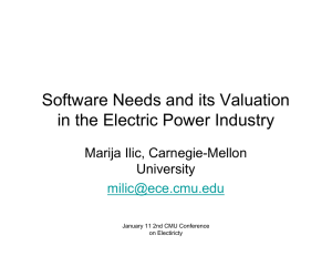 Software Needs and its Valuation in the Electric Power Industry University