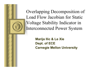 Overlapping Decomposition of Load Flow Jacobian for Static Voltage Stability Indicator in