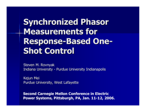 Synchronized Phasor Measurements for Response