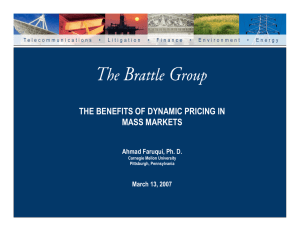 THE BENEFITS OF DYNAMIC PRICING IN MASS MARKETS Ahmad Faruqui, Ph. D.