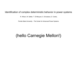 Identification of complex deterministic behavior in power systems