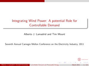 Integrating Wind Power: A potential Role for Controllable Demand