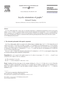 Acyclic orientations of graphs 夡 Richard P. Stanley
