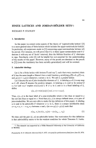 FINITE  LATTICES  AND  JORDAN-HOLDER  S E... 1.  Introduction