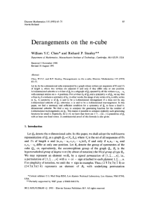 Derangements on  the  n-cube of