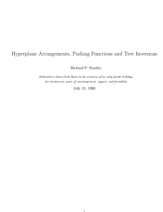 Hyperplane Arrangements, Parking Functions and Tree Inversions