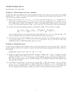 18.303 Problem Set 9 Problem 1: Discretizing a 2d wave equation