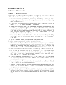 18.303 Problem Set 3 Problem 1: Discrete diffusion