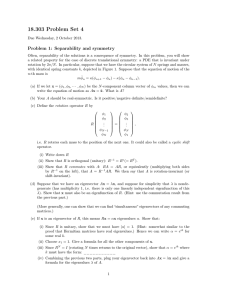 18.303 Problem Set 4 Problem 1: Separability and symmetry