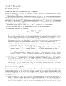 18.303 Problem Set 5 Problem 1: The min–max theorem and localization