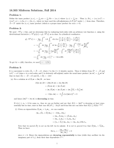 18.303 Midterm Solutions, Fall 2014 Problem 1: