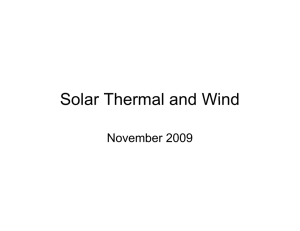 Solar Thermal and Wind November 2009