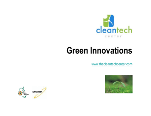 Green Innovations www.thecleantechcenter.com