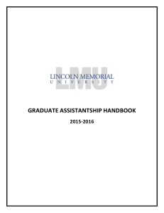 GRADUATE ASSISTANTSHIP HANDBOOK 2015-2016