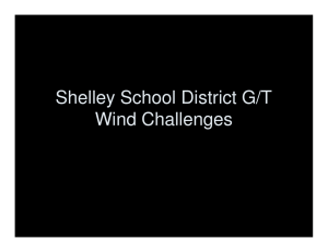 Shelley School District G/T Wind Challenges