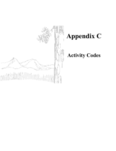Appendix C  Activity Codes