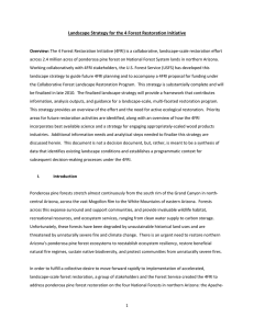 Landscape Strategy for the 4 Forest Restoration Initiative   